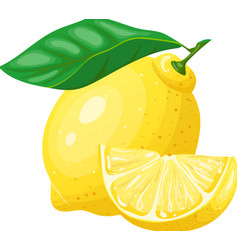 Lemon Fruit Cut Cartoon