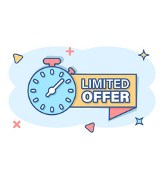 Limited Offer Label Icon In Comic Style Discount