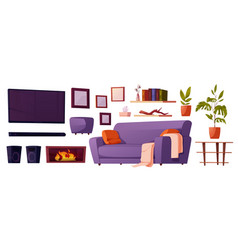 Living Room Interior Furniture Set Of Tv And Sofa