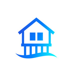 Stilt House In The Water Icon