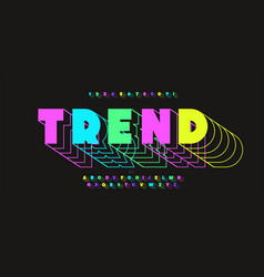 Trend Font Colorful Style