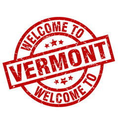 Welcome To Vermont Red Stamp