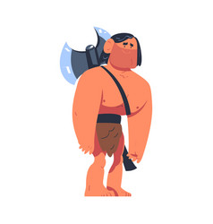 Barbarian Man With Axe As Fairytale Character