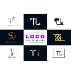 Initial Letters Tl Logo Design Bundle