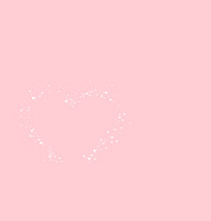 White Hearts Scattered On Pink Background