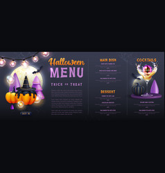 Halloween Holiday Menu Design