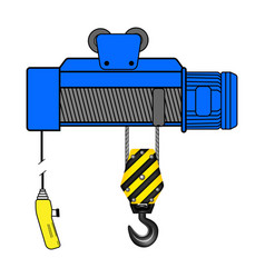 Rope Hoist Color Drawing White Background