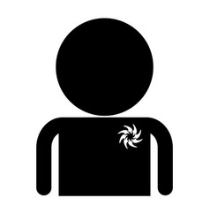 Tattooed Person Silhouette Icon