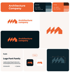 Architecture Company Branding Template With Home