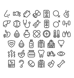 Icons Set Of Health And Medical