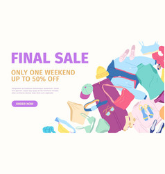 Cartoon Color Clothes Female Final Sale Banner