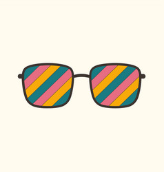 Groovy Sunglasses Icon Retro Psychedelic Glasses