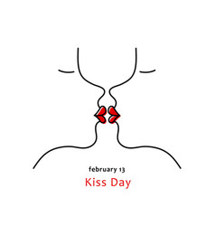 Kiss Day February Kissing People Silhouette