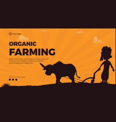 Organic Farming Landscape Banner Design