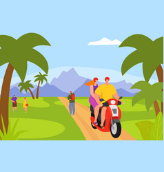 Tropical Vacation Travel At Scooter