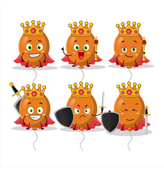 A Charismatic King Orange Balloons Cartoon