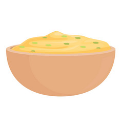 Bean Hummus Icon Cartoon Paste Food