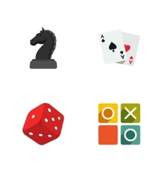 Four Flat Game Icons