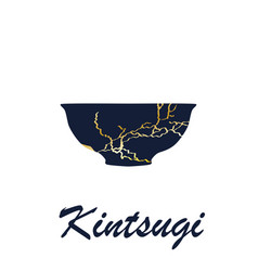 Renovated Kintsugi Japanese Vase Art Color Sketch