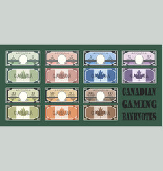 Set Of Canadian Gaming Banknotes