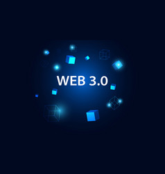 Abstract Web 30 And Blockchain Square Technology