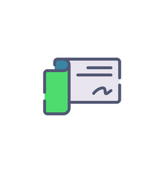 Cheque Bill Invoice Single Isolated Icon