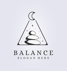 Balance Stone Balancing Logo Icon Symbol