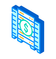 Data Center Business Intelligence Isometric Icon