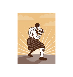 Scot Scotsman Throwing Weight Stone Put