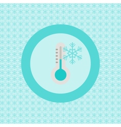 Termometer With Snowflake Flat Icon