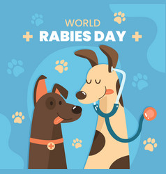 World Rabies Day Hand Drawn Flat