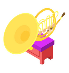 Horn Trumpet Icon Isometric Wind Musical