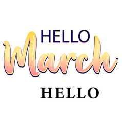 Word Design For Hello March