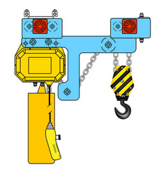 Chain Hoist Color Drawing White Background