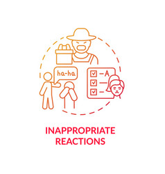 Inappropriate Reactions Concept Icon