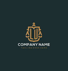 Initial Lu Logo For Law Firm With Luxury Modern