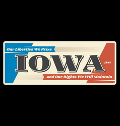 Iowa State Metal Plate Retro Board