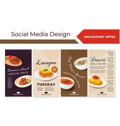 Social Media Story With Restaurant Meal Offer