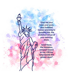 Statue Of Liberty Sculpture With Sonnet Colossal