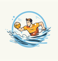 Water Polo Player Logo