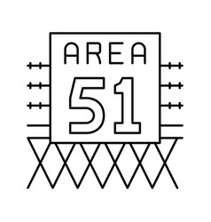 Experimental Area 51 Line Icon