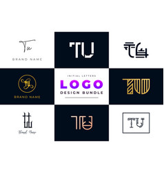 Initial Letters Tu Logo Design Bundle