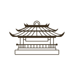 Temple Chinese Pagoda Roof Line Art Ancient