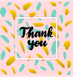 Thank you black flowers Royalty Free Vector Image