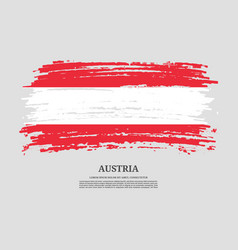 Austria Flag With Brush Stroke Effect