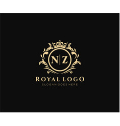 Initial Nz Letter Luxurious Brand Logo Template