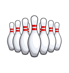 Classic Ten Pin Bowling Pins Set Up