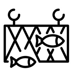 Fish Farm Net Icon Outline Style