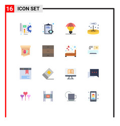 Mobile Interface Flat Color Set 16 Pictograms