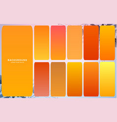 Set Of Bright Orange And Yellow Gradients